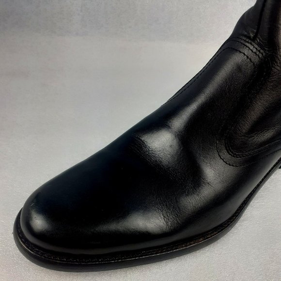 Leather Chelsea Boot 100%Leather Laceless Ankle Zip Boot men11us/10uk=wmns12us - Picture 1 of 4